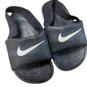 Nike Kids Black Slip On Sandals Slides Toddler Baby Size Small